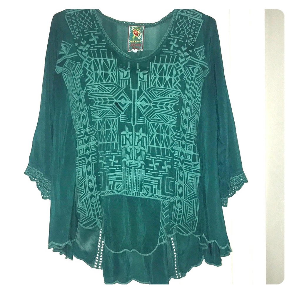 Johnny Was embroidered blouse